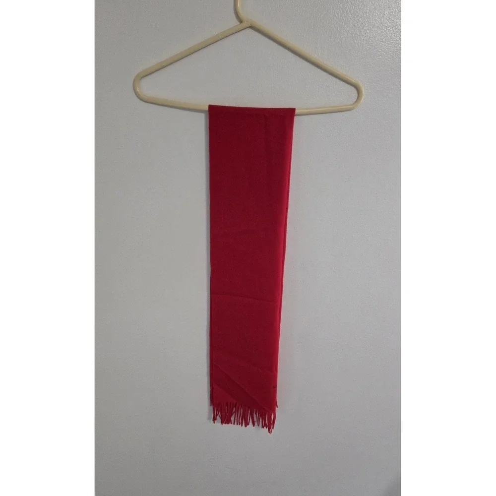 Vintage Pendleton 100% Pure Virgin Wool Red Scarf Warm Casual Made In USA NWT